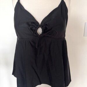 NWT Women's Swimsuits For All Black Tankini, 16